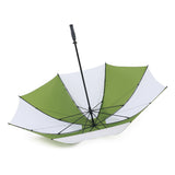 Green Windproof Stromproof Frame Double Canopy Air Vent Hurricane Umbrella with Rubber Handle