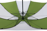 Green Windproof Stromproof Frame Double Canopy Air Vent Hurricane Umbrella with Rubber Handle