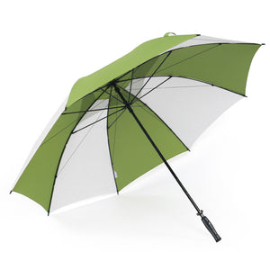 Green Windproof Stromproof Frame Double Canopy Air Vent Hurricane Umbrella with Rubber Handle