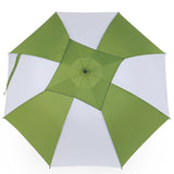 Green Windproof Stromproof Frame Double Canopy Air Vent Hurricane Umbrella with Rubber Handle