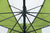 Green Windproof Stromproof Frame Double Canopy Air Vent Hurricane Umbrella with Rubber Handle