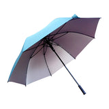 Light Blue Auto Open Rustless Fiberglass Silver coating Anti UV Sun Golf Umbrella