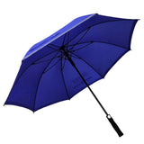 60 Inch Arc Big Size Blue Windproof Fiberglass Golf Umbrella with Reflect Band