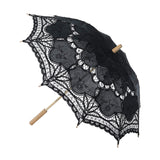 Black Vintage Floral Decoration Handmade Wedding Umbrella for Bride Groom